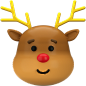 deer-angle-1 - 20款圣诞节3D图标合集素材下载 Christmas 3D Icon Set .C4D .figma
