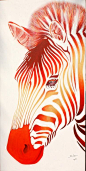 Saatchi Online Artist: Poggetti Christian; Acrylic, 2011, Painting "zebra 11006"