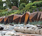 Landscape architect Paul Sangha has created METAMORPHOUS, a corten steel sculpture designed to provide a solution to foreshore erosion for a waterfront property in Vancouver, Canada.#挡土墙#