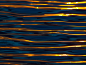 Gold and Blue : Tiny waves of Lake Šoderica in the golden sunset.