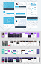 国外APP扁平手机UI交互界面整套PSD设计素材模板面试作品AI矢量图-淘宝网