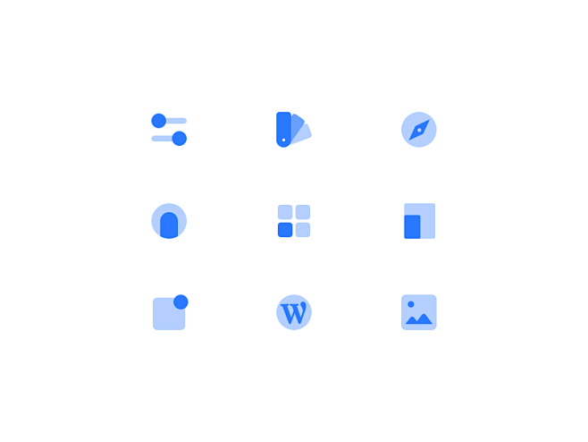 Particle Icons flat ...