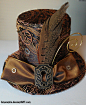 Timeless Steampunk Mini Victorian Top Hat with Keyhole and Gears