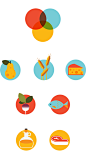 Food Icons : Seven icons for Popular Science on 'Food Waste'