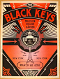 2012 The Black Keys - NYC II Concert Poster by Shepard Fairey