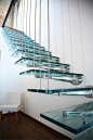 Glass and Stainless Steel Open Staircase TWIN by FARAONE | Roberto Volpe