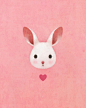 Heart on Behance 卡通 手绘 兔子