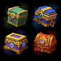 Daily Bonus Icons, Julia Titova : Daily chest icons for Action RPG MOBA game Juggernaut Wars - https://jw.my.com/