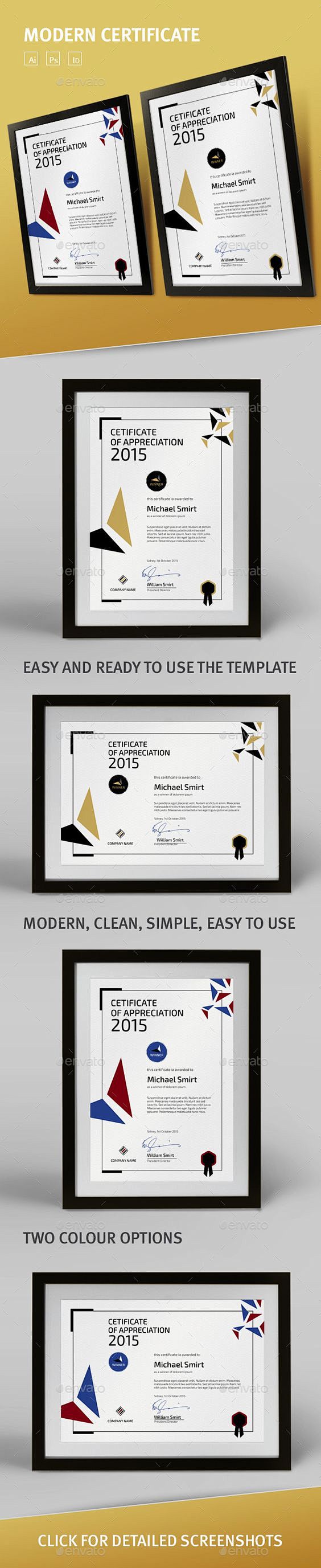 Modern Certificate T...