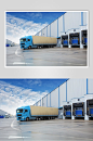 大货车货运集装箱物流运输图片-众图网
