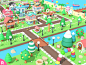 Cartoon Town - Low Poly Assets by ricimi : Cartoon Town is a customizable, mobile-friendly low-poly asset containing many elements that can be used to create a town with a nice cartoon style. 

Tileable floor and roads. Demo scenes and animations included