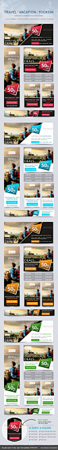 Travel Vacation Tourism Banner - Banners & Ads Web Elements