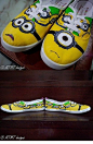 HAND PAINTED MINION SHOES. First painted shoes I'd totally wear.