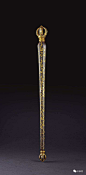 13-14世纪 铁鋄金金刚杖 (640×1303)
