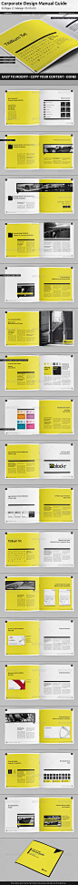 Corporate Design Manual Guide Square  // 36 Pages - Corporate Brochures