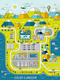 460号扁平环境保护绿色污染健康城市生活交通地图矢量EPS设计素材-淘宝网