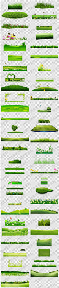 绿色鲜花蝴蝶草皮草地png格式透明底免抠元素图片设计素材-淘宝网