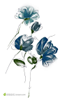线条立体感淡蓝花卉背景图片素材下载，现在加入素材公社即可参与传素材送现金活动