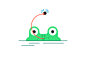 Frogggg tongue fly animation co-motion motion character frog