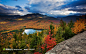 阿迪朗达克州立公园的秋色高清背景桌面图片素材