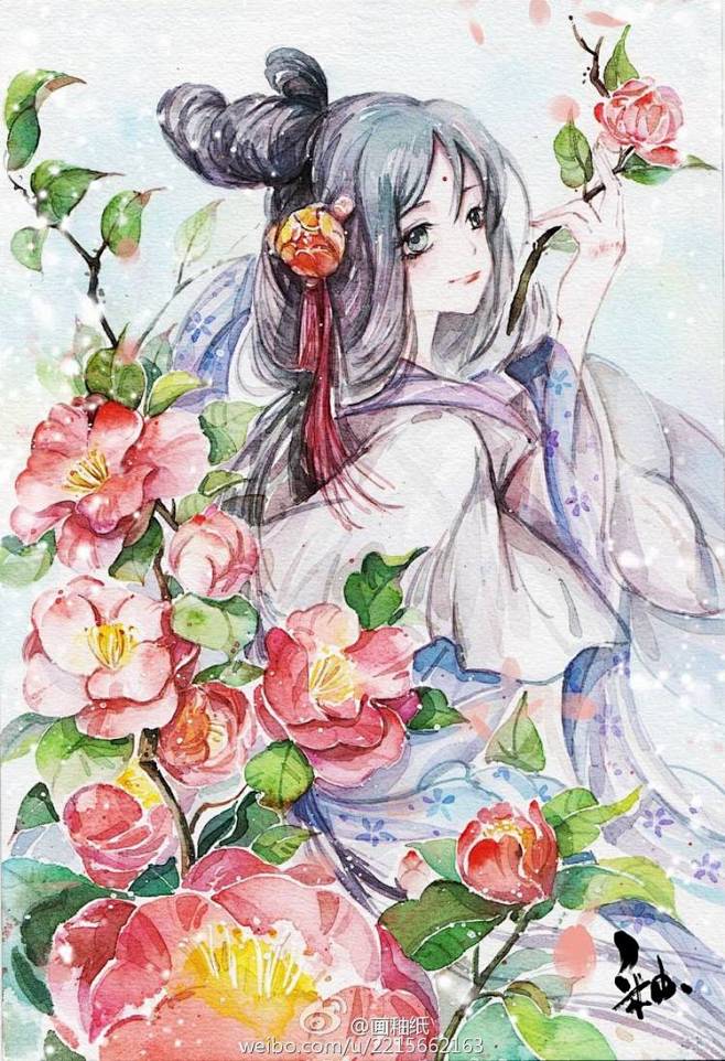 茶花_涂鸦王国 原创绘画平台 www.p...