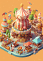 AI绘画_Prompts_Robert_Carnival_cute_3d_kawaii_isometric_very_detailed_16k_cart_61386367-8bb7-49ca-818a-1e6a321bb589_xpanx.com