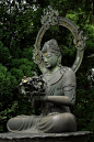 Buddha with flower offering.

 