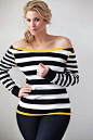 stripes rock!!    plus size fashion