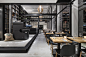 Capriole Café The Hague, L'Aia, 2016 - Bureau Fraai : A former paint factory in The Hague has been converted into a coffee bar, restaurant and business centre with a fully steel bar element as an interconnecting eye-catcher. The restaurant and coffee expe