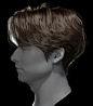 Male Hair Practice, Yoong kun Kim : Study for Xgen Interactive Grooming