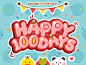 cartoon logo : baby 100 days party poster
