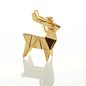 巴黎设计师【Origami Jewellry】折纸艺术 鹿银镀金短款项链 这是一只鹿,法语名Modele cerf,出生于2009年,产品包括包装均来自于法国巴黎