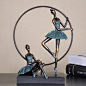 现代创意三人芭蕾少女生舞者高档树脂摆件家居工艺装饰品客厅摆设-淘宝网