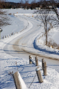 snow covered country road