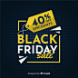 Black friday concept with flat design background Premium Vector