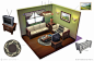 Sims 4 - Mission Living Room Entertainment Area by DeivCalviz