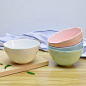 zakka 欧式糖果色蕾丝碗 蝴蝶浮雕陶瓷碗早餐碗甜点碗水果碗 饭碗