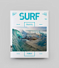 【审美练习】SURF的杂志封面设计，大量运用到了图叠字的方法，层次丰富而不杂乱。作者：Wedge & Lever #设计秀# ​​​​