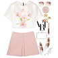 A fashion look from September 2014 featuring crop top, Miu Miu and white shoes. Browse and shop related looks.