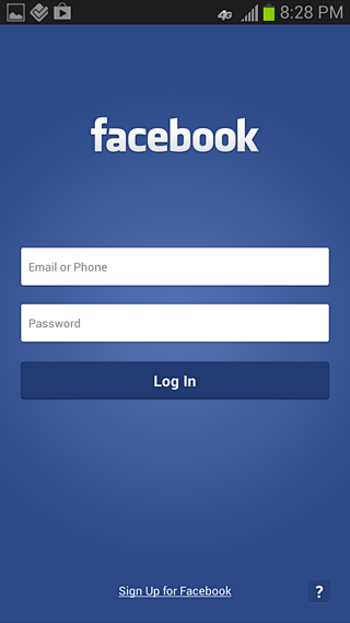 Facebook Android log...