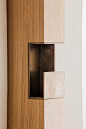 Door detail I Carine Roitfeld's Bathroom by David Chipperfield