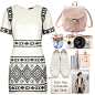 A fashion look from April 2015 featuring a line dress, white shoes and drawstring backpack. Browse and shop related looks.