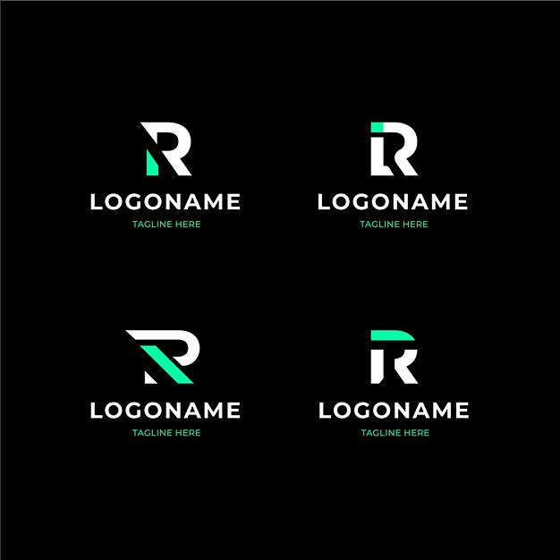 一套 r 字母logo标志矢量图素材