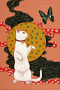 浮世绘忍者猫。 作者：田中秀治