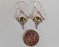 Balinese Silver sterling  Peridot gemstone Earrings / 1.65 inch long / silver 925 / Bali jewelry art : The peridot gems silver sterling earrings.  Our fine quality. The earrings made by our Balinese Silversmith.  Metal Type: 925 Sterling Silver Stone Type