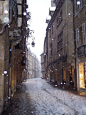 [雪花飘落的欧洲小巷] 雪花飘落的欧洲小巷，安静而醉人……