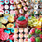 Colorful delicious cupcakes..