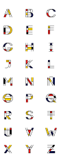 Mondrian | Free Font : Type inspired in Mondrian.