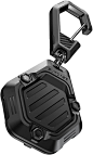 Amazon.com：SUPCASE Unicorn Beetle Pro 系列保护套，专为 Apple AirTag（2021）GPS 追踪器设计，防震软硅胶保护 AirTag 支架带钥匙链登山扣（1 件装，黑色）：电子产品
