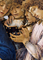 sophistae:

Sandro Botticelli, Mary With the Child and Singing Angels (detail), 1477
